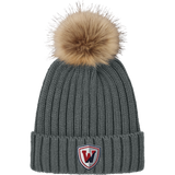 Wall Hockey Faux Fur Pom Beanie