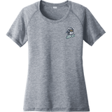 Hard Edge Hockey Ladies PosiCharge Tri-Blend Wicking Scoop Neck Raglan Tee