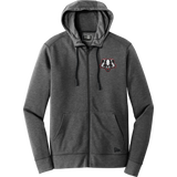 Scary Badgers New Era Tri-Blend Fleece Full-Zip Hoodie